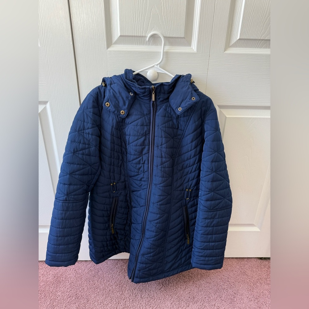 Navy Quilted Jacket - image 1